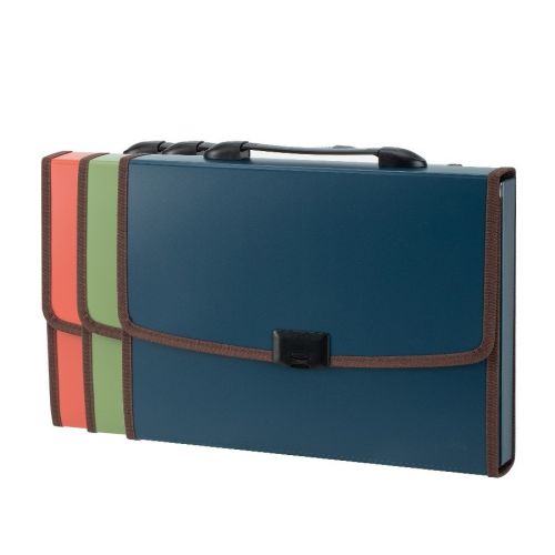 Чанта за документи Deli New York, E5577, 7 отделения и индекси, PP, червена — Joya.bg 1