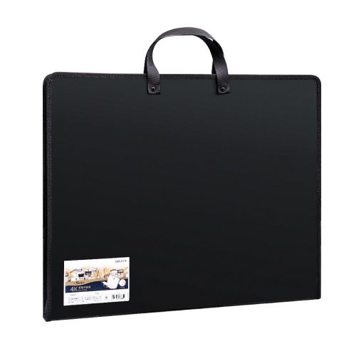 Чанта за рисунки Deli, 72706, 350x440 мм, с цип, РР, черна — Joya.bg 1