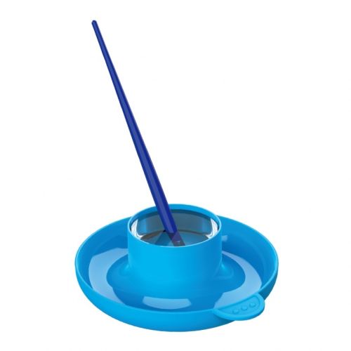 Чаша за рисуване KEYROAD, 5 отделения, с капак, синя — Joya.bg 1