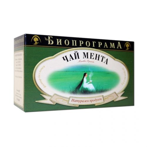Чай Биопрограма Мента, кутия 20 пак. х 1.5 г — Joya.bg