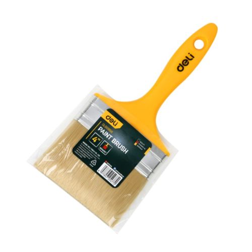 Четка за боядисване Deli TOOLS EDL509156, PET дръжка, 4&quot;/101.6 мм, жълта — Joya.bg 1