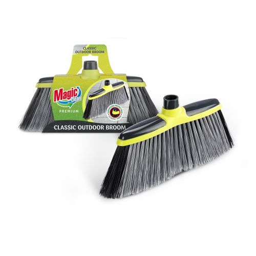 Четка за под Magic Clean Premium, за външно почистване, конусна резба, дължина на косъма 10 см — Joya.bg