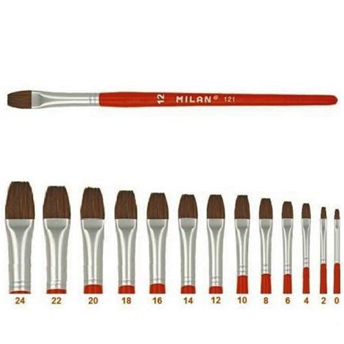 Четка за рисуване Milan 121, плоска №6 1