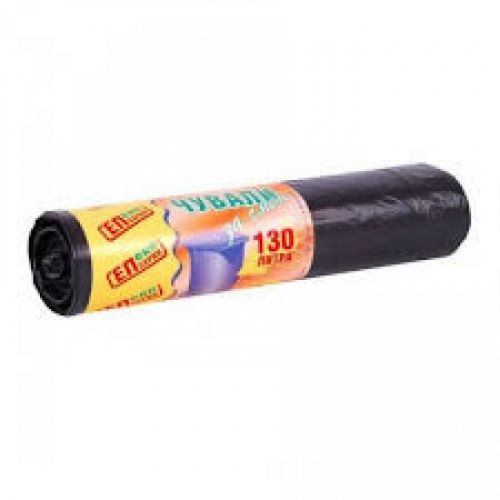 Чували за смет Екстрапак, HDPE 18 mic, 130 л, 80х110 см, черни, 10 бр. — Joya.bg