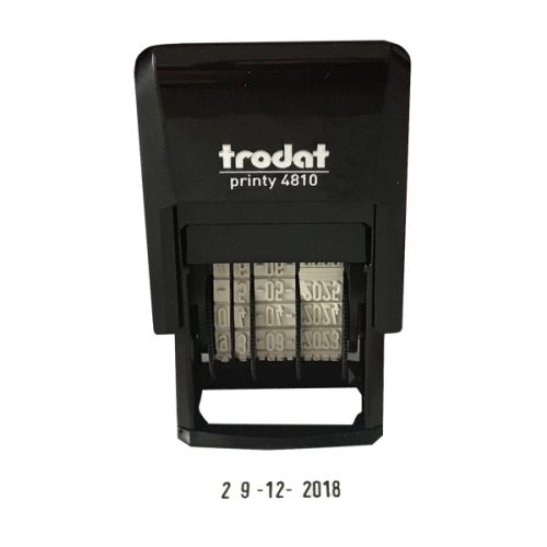 Датник Trodat Printy mini 4810 с цифри, височина на шрифта 3.8 мм, син тампон — Joya.bg 1