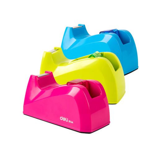 Deli Rio настолен тиксодържач, E814A, 120x57x60 мм, за ленти до 19 мм х 33 м, микс 3 цвята 1