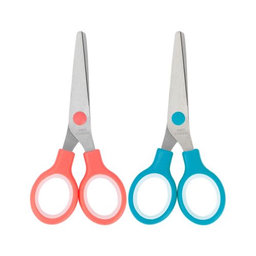 Детска ножица Deli, E6007, 132 мм, гумирани дръжки, блистер — Joya.bg 1