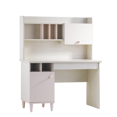 Детско бюро с етажерка Pollina, 1200х570х1450 мм, ПДЧ 18мм, розово 1