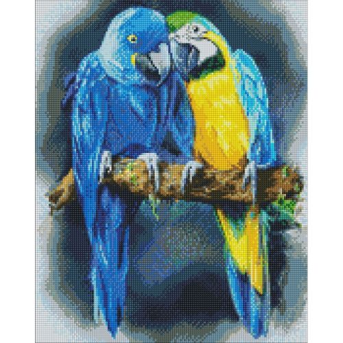 Диамантена мозайка IDEYKA, с подрамка, WE ARE GOOD TOGETHER/Папагали, 40х50 см — Joya.bg 1