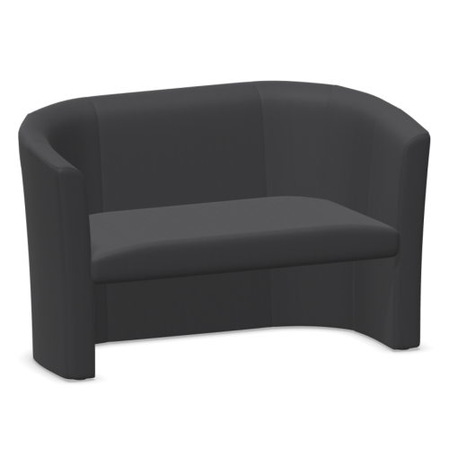 Диван Club-Duo, двуместен, 1290х630х770 мм, тапицерия екокожа Valensia(2)VL4003, тъмносива 1