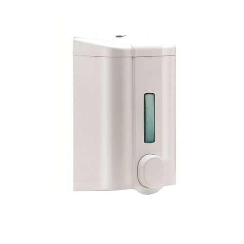 Дозатор за течен сапун Vialli S5, пластмасов, с ключ, бял, 135x135x105 мм, обем 500 мл — Joya.bg