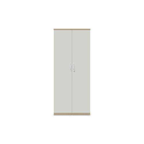 Двукрилен гардероб Easy Space D2, 800х445х1895мм, ПДЧ 25 мм, бяла метална дръжка, бял и акация 1