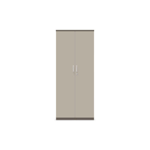 Двукрилен гардероб Easy Space D2, 800х445х1895мм, ПДЧ 25 мм, бяла метална дръжка, кашмир и трюфел 1