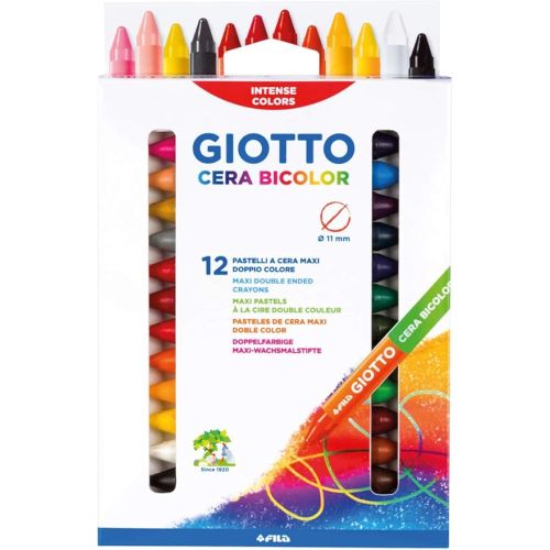 Двувърхи восъчни пастели GIOTTO CERA BICOLOR,ф 8.5 мм,90 мм,24 цвята 1