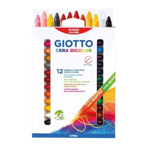 Двувърхи восъчни пастели GIOTTO CERA BICOLOR MAXI, ф 11 мм, 24 цвята 3