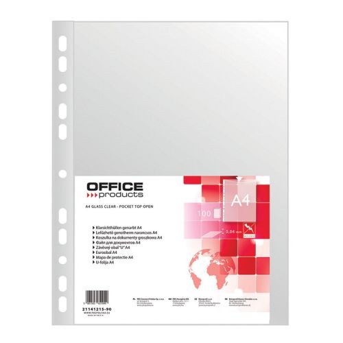 Джоб с европерфорация OFFICE PRODUCTS, A4, РР 40 mic, мат, 100 бр. — Joya.bg