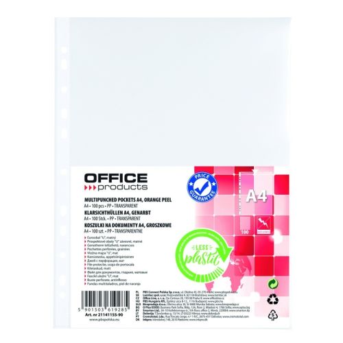 Джоб с европерфорация OFFICE PRODUCTS Eco, A4, РР 30 mic, мат, 100 бр. — Joya.bg