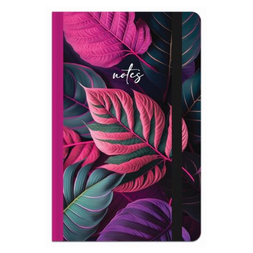 Джобен бележник с ластик LASTVA Botanical, A6, 96 л., линиран офсет 70 г, твърда корица мат ламинат — Joya.bg 1