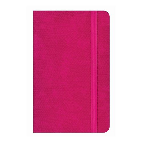 Джобен бележник с ластик LASTVA Play, A6, 96 л., линиран офсет 80 г, твърда термо PU корица, циклама — Joya.bg