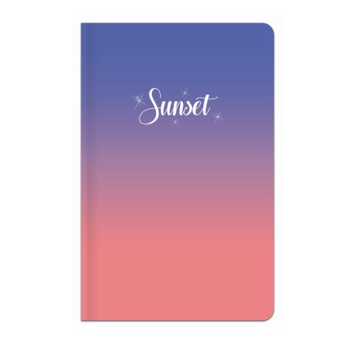 Джобен бележник с ластик LASTVA Sunset, A6, 96 л., линиран офсет 70 г, твърда корица мат ламинат — Joya.bg 1