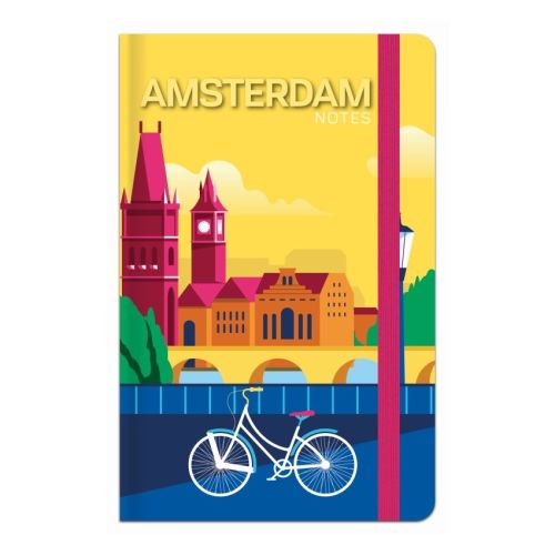 Джобен бележник с ластик LASTVA Travel, A6, 96 л., линиран офсет 70 г, твърда корица мат ламинат 1