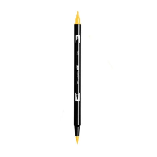 Aкварелен двувърх маркер Tombow ABT Dual Brush, четка 3.5 мм, връх 0.8 мм, 025 light orange