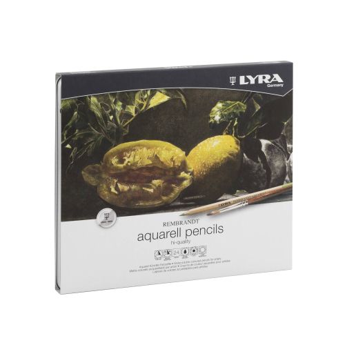 Акварелни моливи LYRA Rembrandt Aquarell, метална кутия, 24 цвята