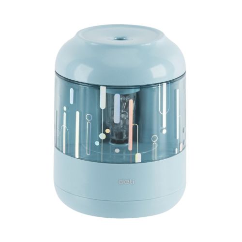 Единична електрическа острилка Deli EH508-BL, ф 8 мм, 76х76х97 мм, синя 1