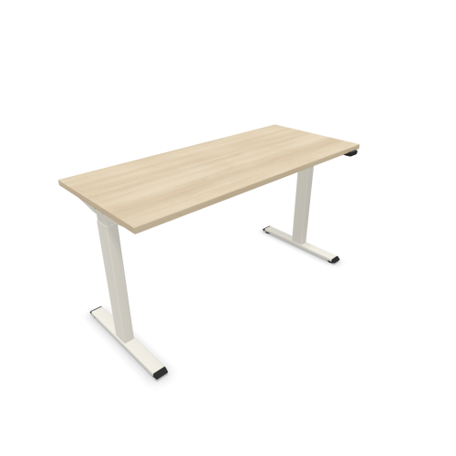 Електрическо бюро eComo Sit-Stand, бяла рамка, 1400х600 мм, ПДЧ 25мм,акация — Joya.bg 1