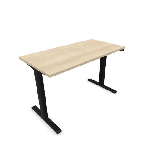Електрическо бюро eComo Sit-Stand, черна рамка, 1200х600 мм, ПДЧ 25мм,акация — Joya.bg 1