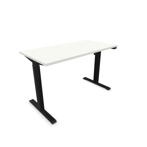 Електрическо бюро eComo Sit-Stand, черна рамка, 1200х600 мм, ПДЧ 25мм, бяло — Joya.bg 1