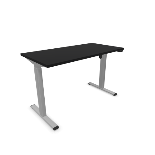Електрическо бюро eComo Sit-Stand, сива рамка, 1200х600 мм, ПДЧ 25мм, черно — Joya.bg 1