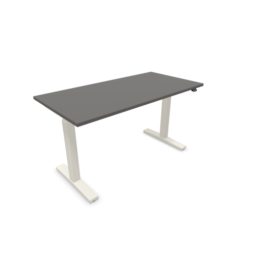 Електрическо бюро eUP2, бяла рамка, 1400х700 мм,ПДЧ 25 мм, тъмносиво — Joya.bg 1