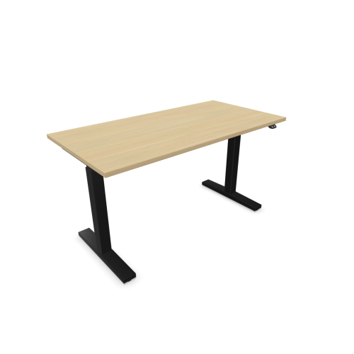 Електрическо бюро eUP2, черна рамка, 1400х700 мм,ПДЧ 25 мм, дъб Кайзерберг — Joya.bg 1