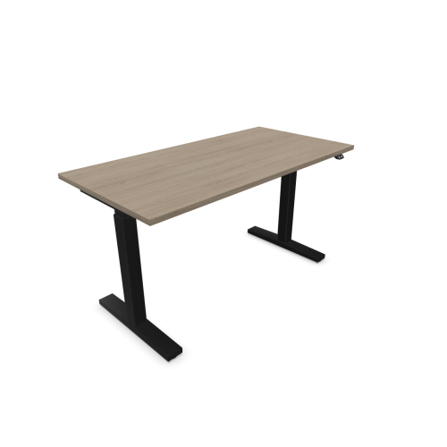 Електрическо бюро eUP2, черна рамка, 1400х700 мм,ПДЧ 25 мм, дъб Виченца — Joya.bg 1