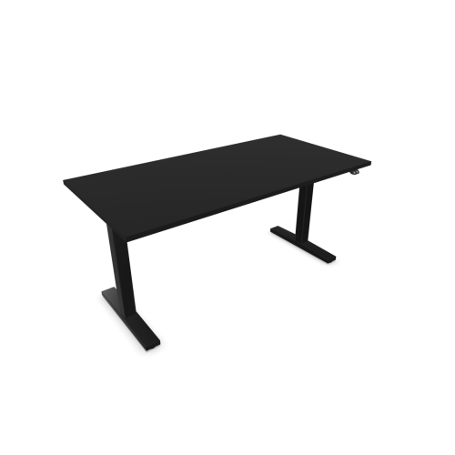 Електрическо бюро eUP2, черна рамка,  1600х800 мм,ПДЧ 25 мм, черно — Joya.bg 1