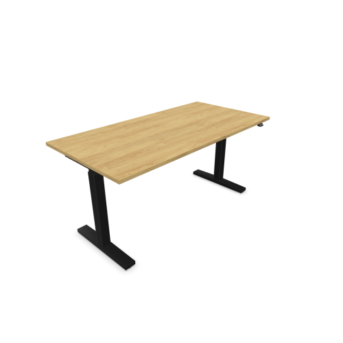 Електрическо бюро eUP2, черна рамка,  1600х800 мм,ПДЧ 25 мм, Хикори — Joya.bg 1