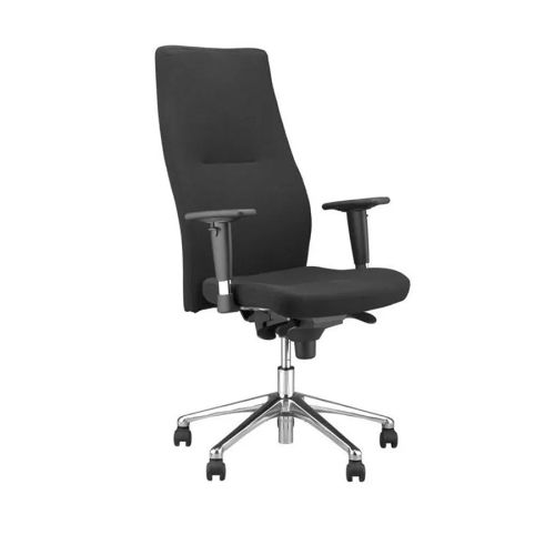 Ергономичен директорски стол Orlando HB, дамаска, база алуминий, регулируеми подлакътници, черен — Joya.bg 1