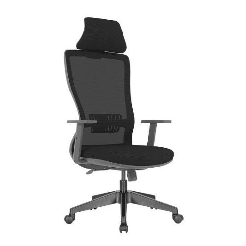 Ергономичен работен стол Curcarelli, мрежа и опора за главата,черна РР база, рег.подлакътници,черен — Joya.bg