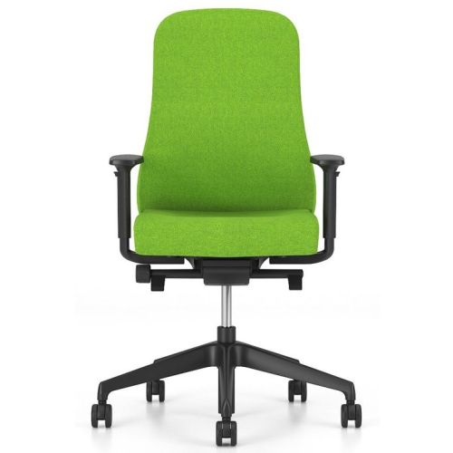 Ергономичен работен стол Souly Black, дамаска, черна PP база, 2D подлакътници, зелен — Joya.bg 1