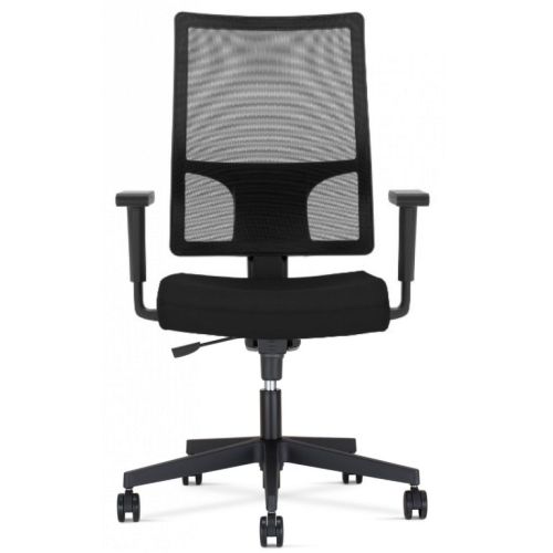 Ергономичен работен стол TakTik Lu Active 1, мрежа и дамаска, черна РР база, 2D подлакътници, черен 1