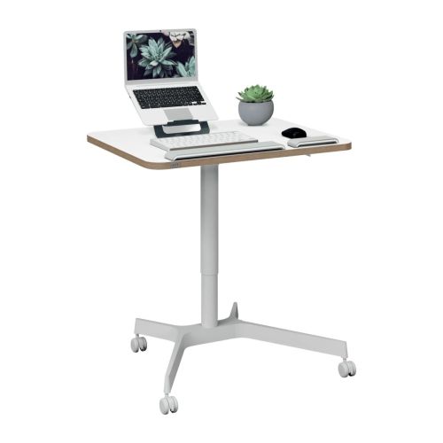 Ергономично бюро Leitz Ergo Sit-Stand, компактно, с регулируема височина, 80х60 см, бяло 1
