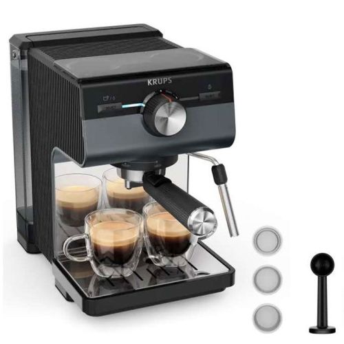 Еспресо кафемашина KRUPS Authentic, C90 XP381810, ръчна, с помпа, черна — Joya.bg 1