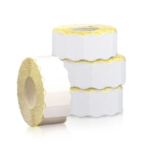 Етикети за маркиращи клещи APLI, 100923, презалепващи, бели, 26х16 мм, ролка 1000 бр.