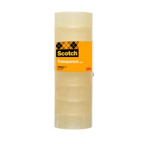 Тиксо Scotch 508, 19 мм х 33 м, прозрачно, опаковка от 8 бр. 
