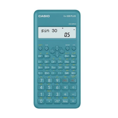 Научен калкулатор CASIO fx-220 PLUS, 10+2 dgt, 220 функции, 155х78х19 мм, син