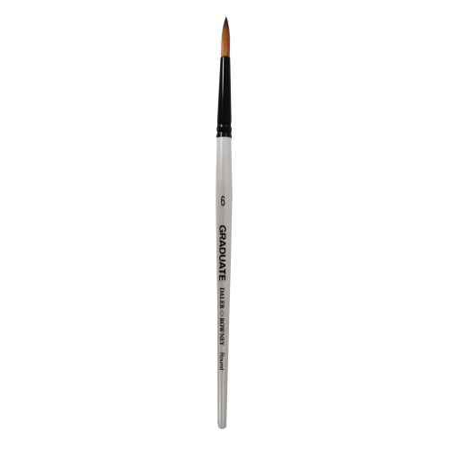 Четка за рисуване DALER-ROWNEY Graduate Synthetic Round №6, кръгла, с къса дръжка, изкуствен косъм