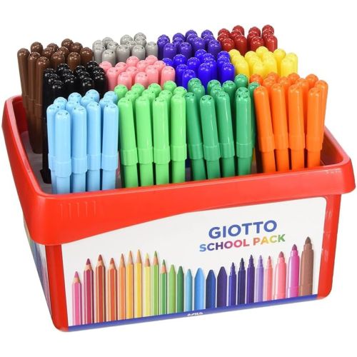 Флумастери GIOTTO Turbo Color School Pack, връх 2.8 мм, 12 цвята, 144 бр. 1