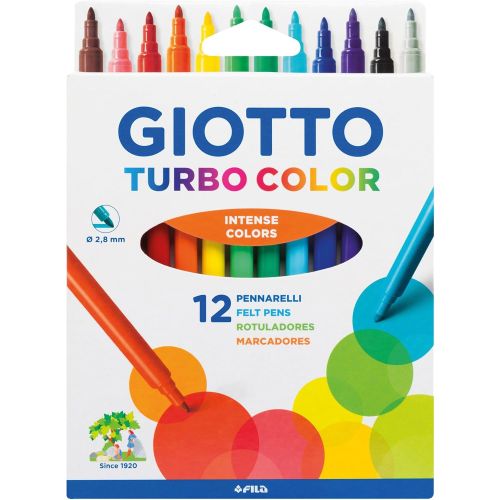 Флумастери GIOTTO Turbo Color, връх 2.8 мм, 12 цвята 1
