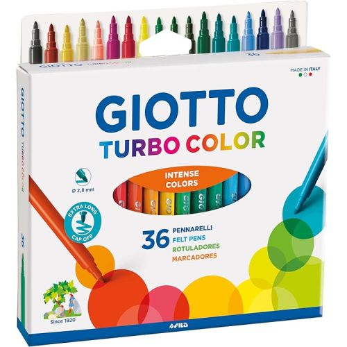 Флумастери GIOTTO Turbo Color, връх 2.8 мм, 36 цвята 1